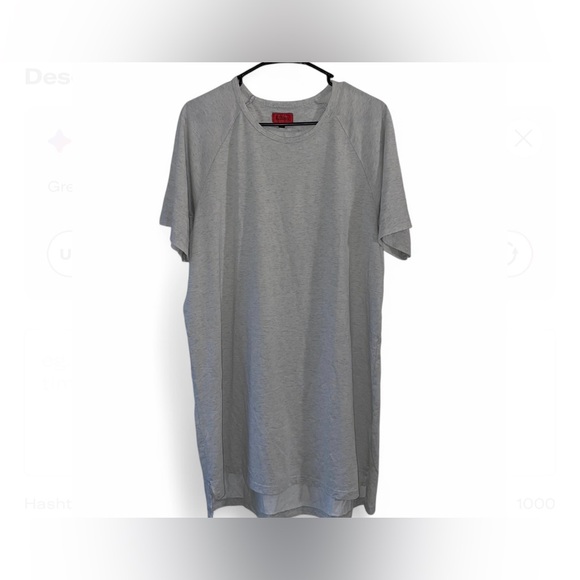 Killion Gray Shirt with Stitching Design On Sleeves Size Large condition - Picture 5 of 5